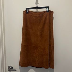 Ann Taylor Suede MIDI Skirt